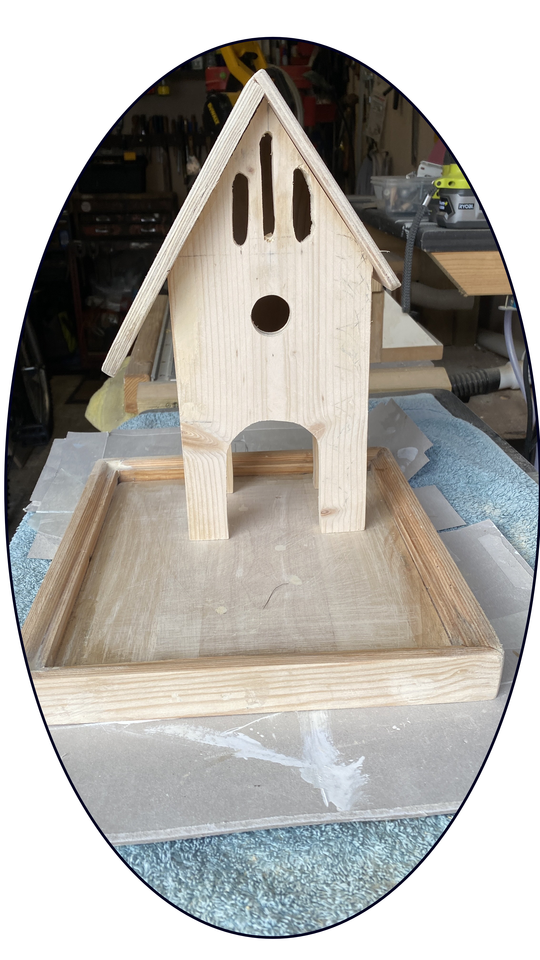 Installed Basic Birdbox and Table